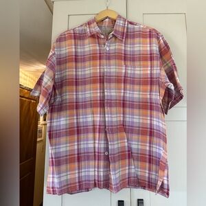 Island Republic Men’s 100% linen short sleeve button down, worn once, size XL